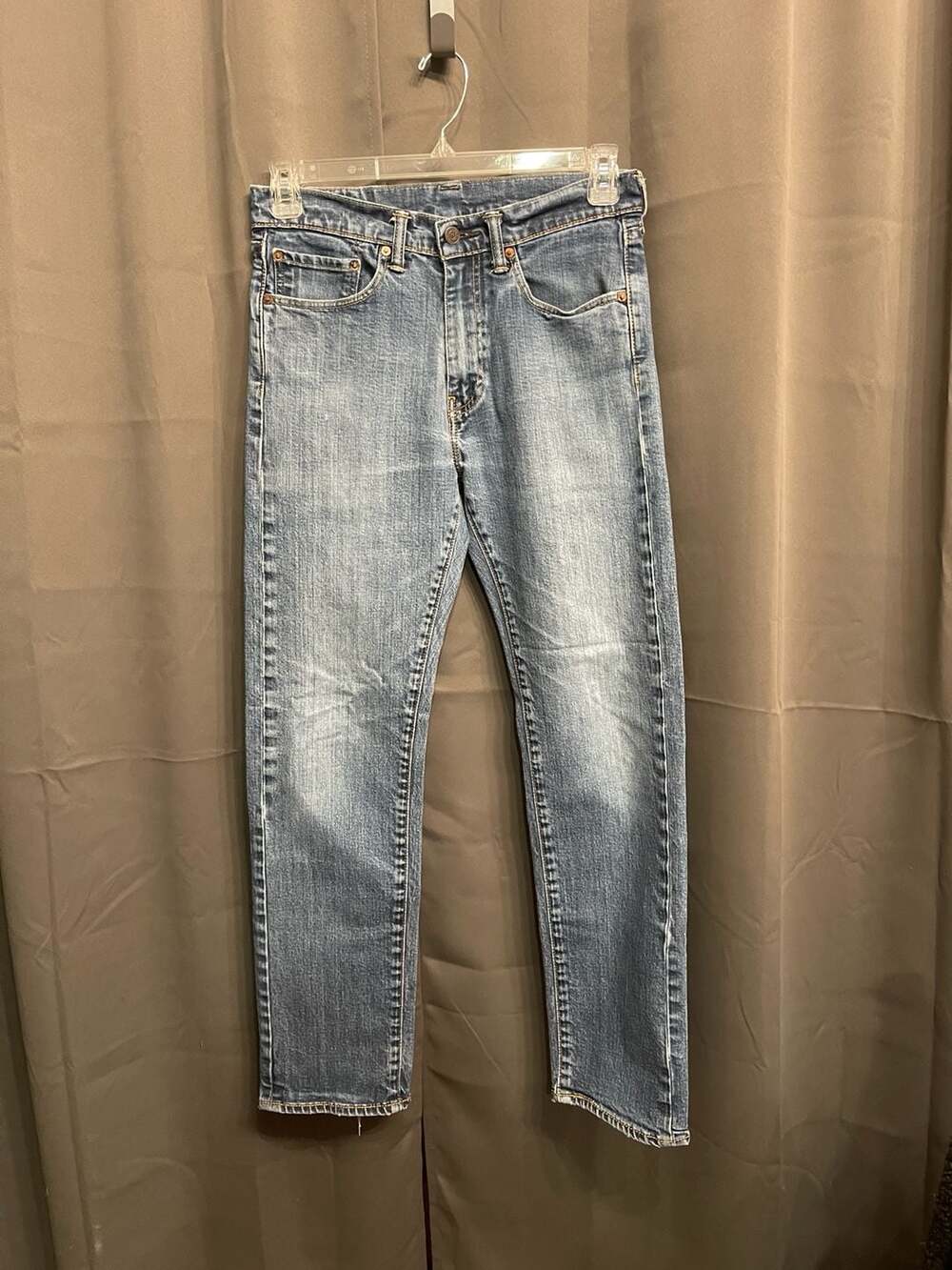 Levi's 505 Men's Regular Fit Straight Leg Jeans Blue Denim Stretch Size 32